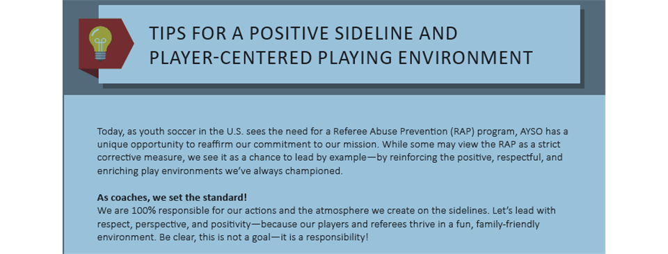 Tips for a Positive Sideline